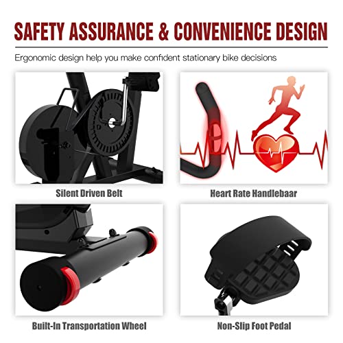 HARISON Exercise Bike Stationary Magnetic Upright Exercise Bike Workout Bike for Home With Tablet Holder and LCD Display