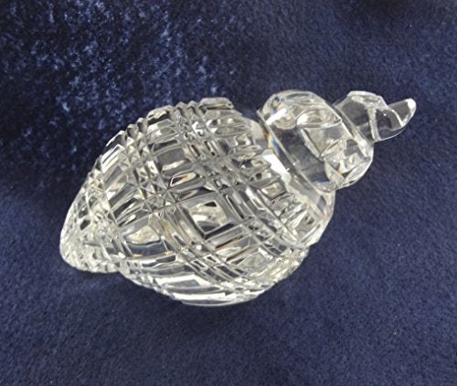 Waterford Crystal Conch Sea Shell Paperweight Hand Cooler Signed