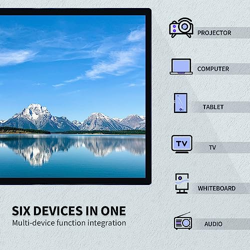 TouchWo 55" Touchscreen Smart Board, 4K Interactive Whiteboard with Android 11 - 4GB RAM, 32GB ROM