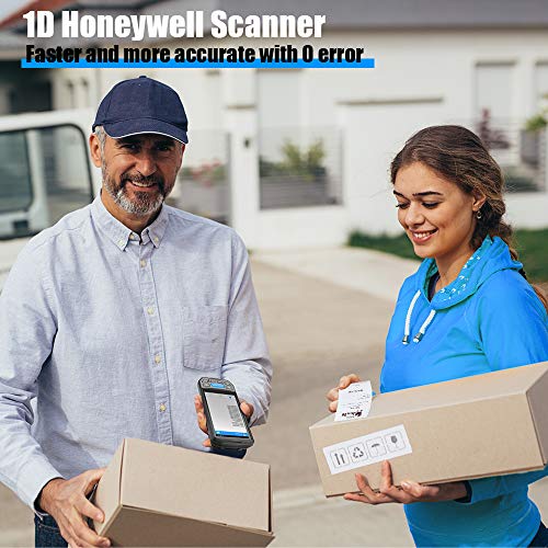 Android Barcode Scanner MUNBYN Rugged Handheld Mobile Terminal with 1D Honeywell Laser Reader, Touch Screen, Camera, Wireless 4G WiFi GPS BT for Delivery Shipping Warehouse Retail Inventory Management