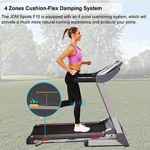 Treadmill for Home with Incline 12 preset Programs Treadmill with Heavy Weight Capacity 3.0HP Electric Folding Treadmill with App Control Walking Jogging Running Machine with Bluetooth Speaker