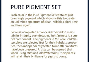 Mijello Mission Gold Class Pure Pigment Water Color MWC-1534P, 15ml 34 Colors with Water Brush