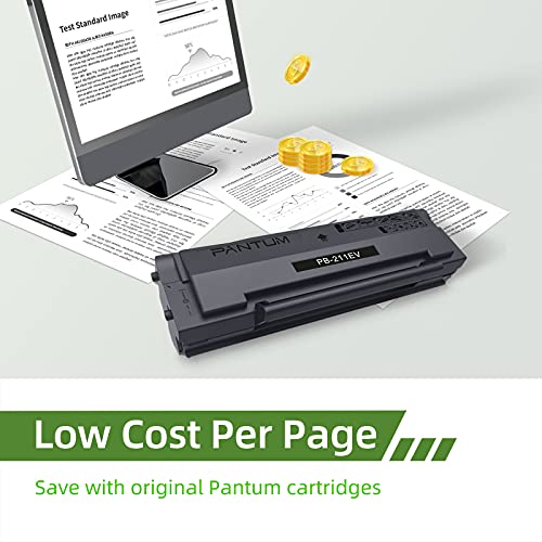 Pantum P2502W Monochrome Laser Printer Home Office School Student Mobile Wireless Printing- Small with PB-211EV
