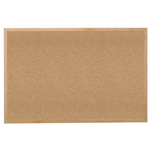 Ghent 48.5" x 96.5" Wood Frame Natural Cork Bulletin Board, Made in the USA