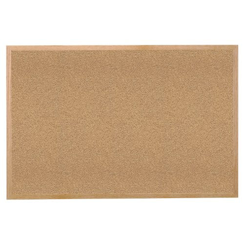 Ghent 48.5" x 96.5" Wood Frame Natural Cork Bulletin Board, Made in the USA