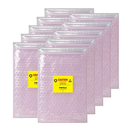 Anti Static Bubble Bags, Resealable Static Shielding Bag, Reusable for Sensitive Electronic Components (Large Qty 100)