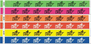 Tyvek VIP Stars Wristbands - 6 Assorted Colors - 500 WRISTBANDS PER PACK - 6 PACKS - 3,000 WRISTBANDS IN TOTAL (National Bingo)