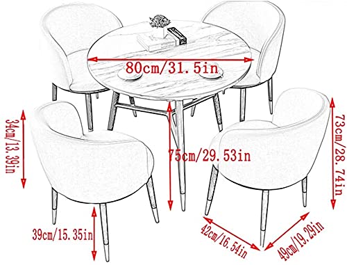 SYLTER Office Conference Table Set with 1 Table and 4 Chairs