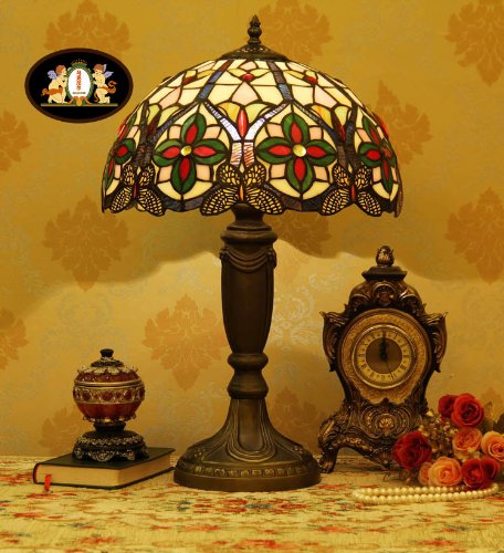 Tiffany Europaische retro style hand-painted stained glass table lamp