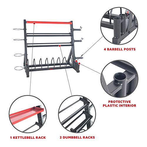 Sunny Health & Fitness All-in-One Weights Storage Rack Stand - SF-XF920025