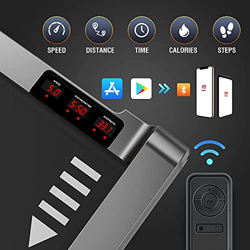 Egofit Walker Pro Small Under Desk Electric Treadmill Walking Machine, Installation-Free with LED Display, Remote Control and APP Control, Compact Fit Standing Desk Exerciser for Home Office Use