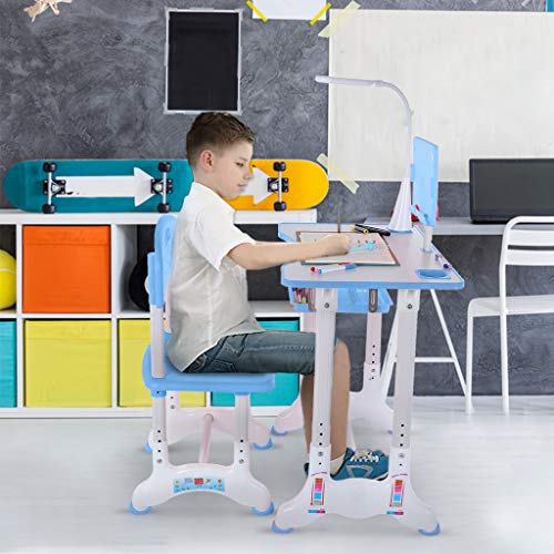Nsxcdh Home Office Furniture Sets, Height Adjustable Study Desk and Chair Set with Desktop and Drawer
