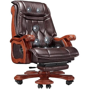 None BAILAI Office Chair Recliner Leather Ergonomic Manager and Executive Office Chair