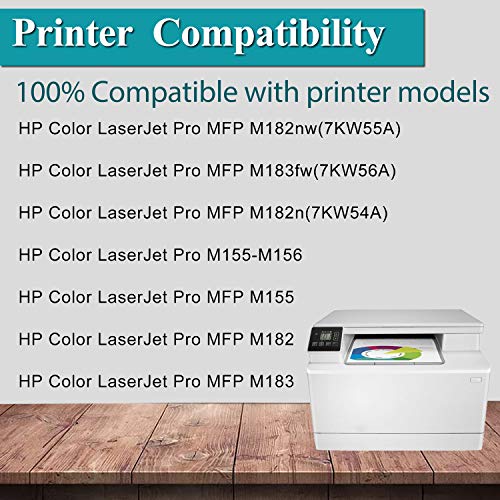 [5 Pack,2BK+1C+1M+1Y] 215A | W2130A W2311A W2312A W2313A Compatible Toner Cartridge Replacement for HP Color Laserjet M182n M182nw M183fw M155 M182 M183 M155-M156 Printer Toner Cartridge