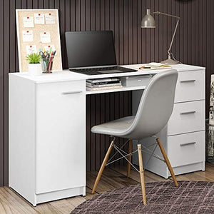 MADESA Modern Compact Home Office Computer Writing Desk (White)