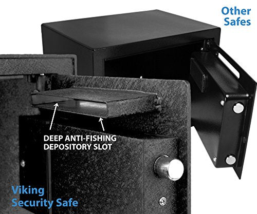 Viking Security Safe VS-25DBLX Depository Biometric Safe Fingerprint Safe Small Drop Slot Safe