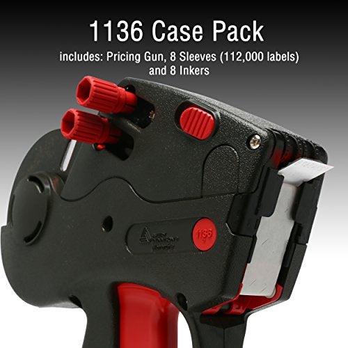 Monarch 1136 Price Gun with Labels Value Pack: Includes Monarch 1136 Pricing Gun, 112,000 White Pricemarking Labels, Bonus Inkers