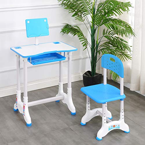 Nsxcdh Home Office Furniture Sets, Height Adjustable Study Desk and Chair Set with Desktop and Drawer