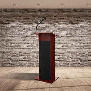 OEF Furnishings Power Plus Lectern, Mahogany