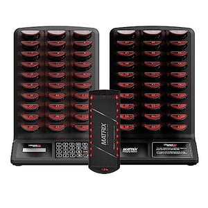 PagerTec Wireless Matrix AIO Guest Paging System | 60 Pagers - Complete Set | Rechargeable & Waterproof