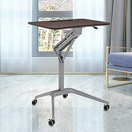 Banl Portable Office Laptop Desk Rolling Adjustable Table Cart Computer Mobile Stand Computer Desk Gaming Desk Standing Desk Monitor Stand Side Table Laptop Stand Office Desk Folding Table Gaming des