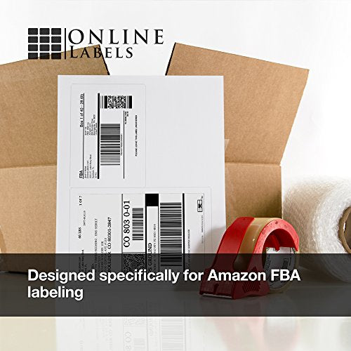 3.5 x 5 and 6.75 x 4.5 FBA Shipping Labels - Pack of 5,000 Sheets - Inkjet/Laser Printer - Online Labels