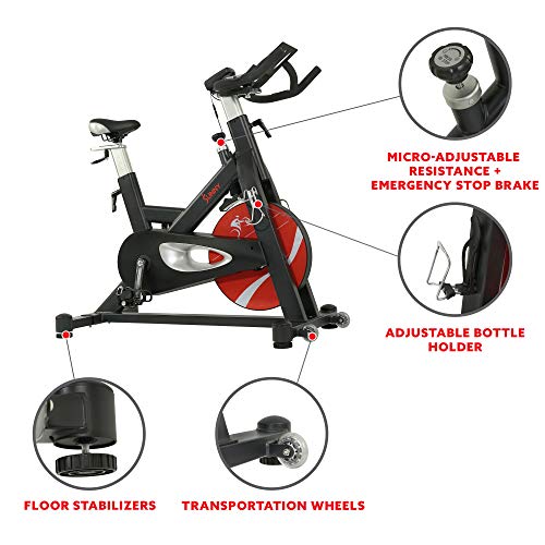 Sunny Health & Fitness Evolution Pro II Magnetic Indoor Cycle Exercise Bike with Device Mount and Performance Display -SF-B1986