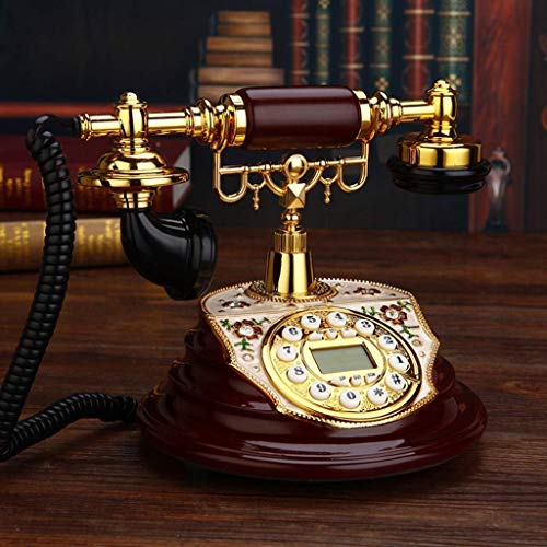 TEmkin Vintage Mahogany Metal Retro Phone