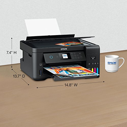 Epson Expression ET-2750 EcoTank Wireless Color All-in-One Supertank Printer with Scanner and Copier