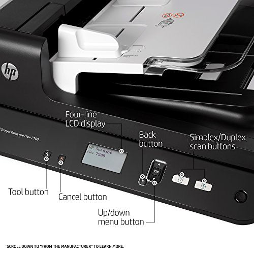 HP ScanJet Enterprise Flow 7500 Flatbed OCR Scanner (L2725B#BGJ)