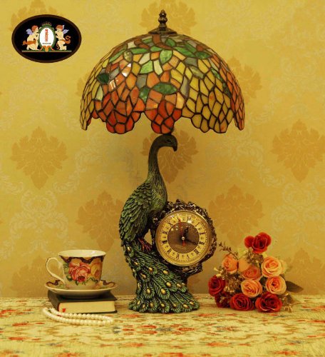 Tiffany Europaische retro style hand-painted stained glass table lamp