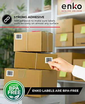 enKo (48 Rolls, 36,000 Labels) 4 x 2" Direct Thermal Address Mailing Shipping Barcode FBA Stickers FN SKU Labels for Zebra,Eltron (Perforated)