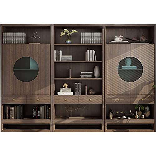 Chinese-Style Bookcase Setting Shelf Cabinet - Elegant Luxury Storage for Office or Study
