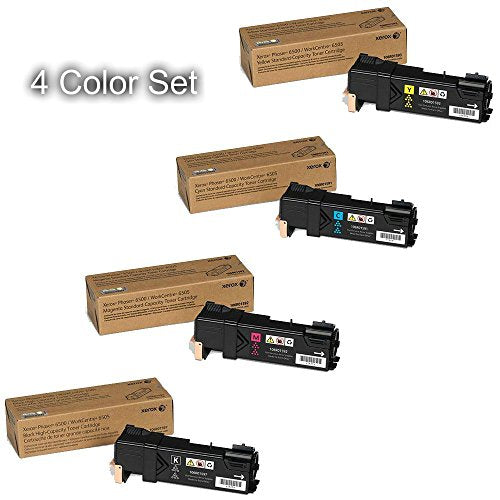 Xerox High Yield Black and Standard Yield Color Toner Cartridge Set for Phaser 6500, WorkCentre 6505