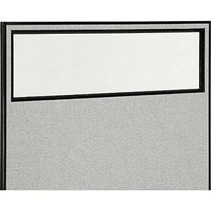 Global Industrial Office Partition Panel with Partial Window, Gray