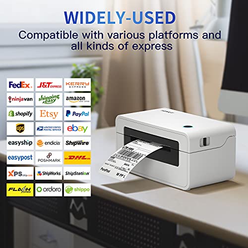 PRT Thermal Shipping Label Printer - 150mm/s 4x6 Desktop Thermal Label Printer for Shipping Packages, Small Business, USPS, FedEx, Shopify, Etsy, Amazon, Ebay
