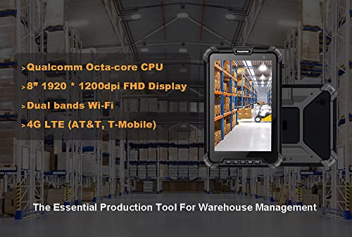 Vanquisher Enterprise Tablet PC with Barcode Scanner, 8-inch IP67 Waterproof Zebra Scan Engine, Wi-Fi & 4G