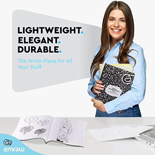 Composition Notebooks Bulk, Plain Unruled Writing Journals in Bulk, Marble Style Blank Book Hardcover Composition Book, Bulk Student Notebooks for School Supplies, 100 Sheets, Pack of 288 - by Emraw