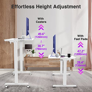 AVLT 50" Electric Standing Desk with Tilting Tabletop - Height Adjustable Whiteboard Desk