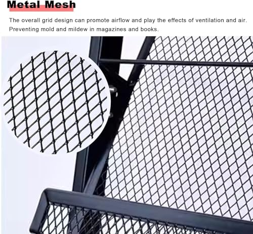 WEBERT Floor-Standing Magazine Rack with Wheels - Magazine & Brochure Organizer