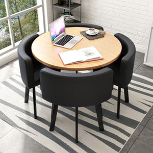 HARELA Office Reception Room Club Table and Chair Set, Cafe Balcony Living Room Simple Round Dining Table