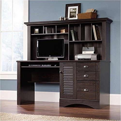 Bowery Hill Computer Desk w Hutch in Antiqued Paint