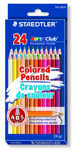 Staedtler Colored Pencils, 24 Colors, Pre-Sharpened (144ND24)
