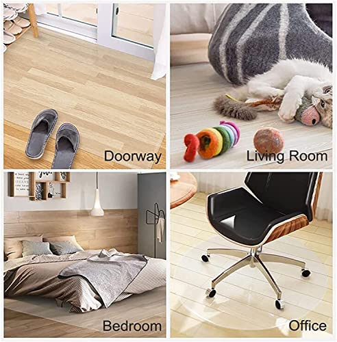 ZHOUHONG Hard-Floor Chair Mat for Hardwood Floor - Clear Vinyl Protector