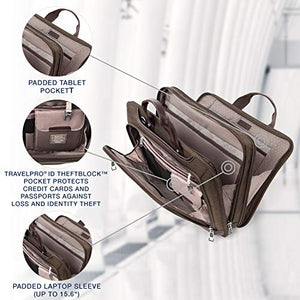 Travelpro Travlepro Luggage Platinum Elite 16" Carry-on Slim Business Computer Briefcase, Rich Espresso, One Size