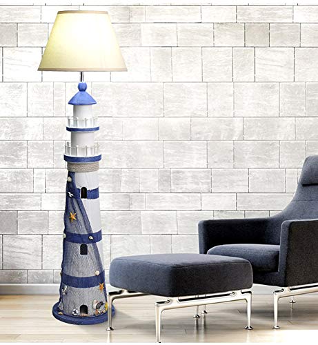 Floor Lamps Mediterranean Simple Creative Children Bedroom Floor Lamp Room Nordic Sea Lighthouse Vertical Desk Lamp Floor Standing Lamp