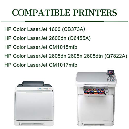 3-Pack (1x Cyan 1x Magenta 1x Yellow) 124A | Q6001A Q6002A Q6003A Compatible Toner Cartridge Replacement for HP Color 2605dn 2600dn 1600 CM1017mfp Printer Toner Cartridge.