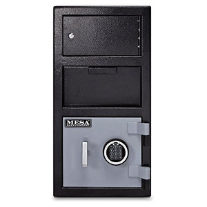 Mesa Safe MESA MFL2014E-OLK All Steel Depository Safe with Outer Locker, with Electronic Lock, 1.5-Cubic Foot, Black and Grey Black/Grey