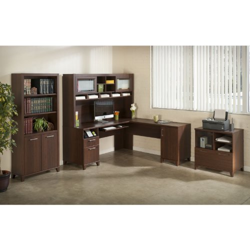 Bush Furniture Achieve L-Desk with Hutch