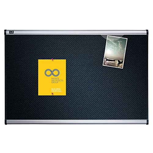Quartet Bulletin Board, 4' x 3', Embossed, Hi-Density Foam,  Aluminum Frame (B344A)